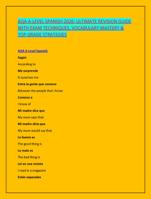 AQA A-LEVEL SPANISH 2026: ULTIMATE REVISION GUIDE WITH EXAM