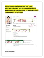 COMPREHENSIVE PSYCHIATRIC CASE MASTERY: MAJOR DEPRESSIVE DISOR