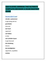 AQA A-LEVEL GERMAN: THE ULTIMATE COMPLETE REVISION & EXAM MASTERY
