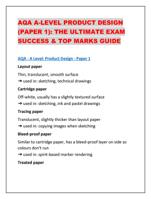 AQA A-LEVEL PRODUCT DESIGN (PAPER 1): THE ULTIMATE EXAM SUCCES