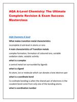 AQA A-Level Chemistry: The Ultimate Complete Revision & Exam S