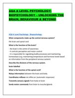 AQA A LEVEL PSYCHOLOGY: BIOPSYCHOLOGY  UNLOCKING THE BRAIN,