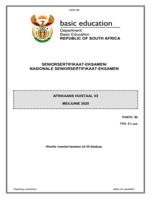 Afrikaans HT P2 May-June 2025 and Memo pdf /practice paper