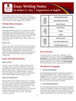 how to structure a typical undergraduate analytical literary essay