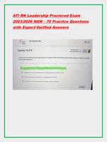 ATI RN Leadership Proctored Exam  2023/2026 NGN  70 Practice Questio