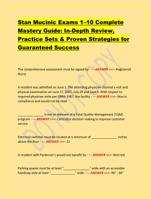 Stan Mucinic Exams 110 Complete  Mastery Guide: In-Depth Review,  P