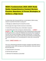 HESI Fundamentals 20252026 Study  Guide: Comprehensive Content