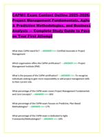 CAPM Exam Content Outline 20252026:  Project Management Fund
