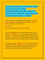 FTCE PROFESSIONAL EDUCATION TEST  20252026 STUDY GUIDE:  COMPREHENS