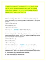 ATI Pharmacology Proctored Exam 20252026  Study Guide: Comprehe