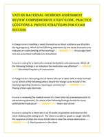 VATI RN MATERNALNEWBORN ASSESSMENT  REVIEW: COMPREHENSIVE