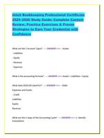 Intuit Bookkeeping Professional Certificate  20252026 Study Guide: Co