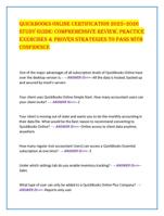 QuickBooks Online Certification 20252026  Study Guide: Comprehensi