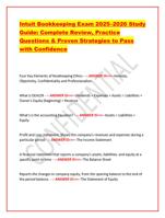 Intuit Bookkeeping Exam 20252026 Study  Guide: Complete Review, P