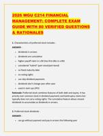 2026 WGU C214 FINANCIAL MANAGEMENT: COMPLETE EXAM GUIDE WITH
