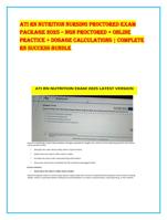 ATI RN Nutrition Nursing Proctored Exam Package 2025  NGN Pro