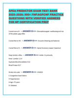 APEA PREDICTOR EXAM TEST BANK 20252026: 900+ FNP/AGPCNP PRACT