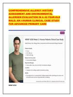 COMPREHENSIVE ALLERGY HISTORY ASSESSMENT AND ENVIRONMENTAL ALLE