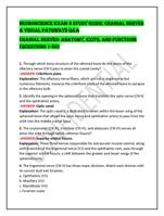 Neuroscience Exam 3 Study Guide: Cranial Nerves  & Visual Pa