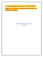 ATI RN LEADERSHIP EXAM 2019 - RETAKE GUIDE  COMPLETE EXAM WI