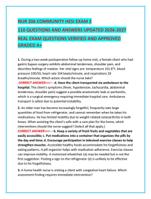 NUR 206 COMMUNITY HESI EXAM 2  110 QUESTIONS AND ANSWERS UPDATE