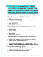 ATLS POST TEST MCQ STUDY GUIDE 20262027  ADVANCED TRAUMA LI