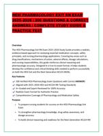 HESI PHARMACOLOGY EXIT RN EXAM 20252026 | 200 QUESTIONS & COR