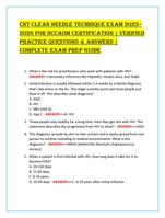 CNT CLEAN NEEDLE TECHNIQUE EXAM 20252026 FOR NCCAOM CERTIFIC
