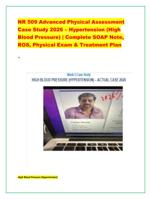 NR 509 Advanced Physical Assessment Case Study 2026  Hyperte