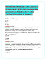 WGU D684 Introduction to Computer Science OA 2026 | Course Ob