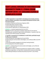 C841 LEGAL ISSUES IN INFORMATION SECURITY TASK 1  FINAL EXAM