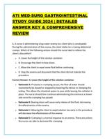 ATI MED-SURG GASTROINTESTINAL STUDY GUIDE 2024 | DETAILED ANS