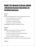 BIOD 151 Module 4 Exam (2026) | Skeletal System Questions &