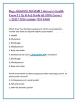 Regis NU665D/ NU 665D | Women's Health Exam 2 | Qs & As| Gra