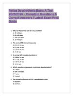 Relias Dysrhythmia Basic A Test 2025/2026  Complete Questions