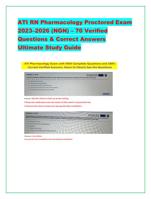 ATI RN Pharmacology Proctored Exam 20232026 (NGN)  70 Verified Qu
