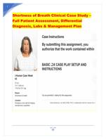 Shortness of Breath Clinical Case Study  Full Patient Assess