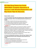 ATI Med-Surg Endocrine Exam 2025/2026: Complete Questions & Ans