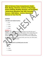 HESI A2 Entrance Exam Comprehensive Guide | Math, Biology, C