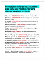 WGU C959 Unit 1 Discrete Mathematics I  2026 Exam Prep Pract