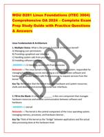 WGU D281 Linux Foundations (ITEC 3004) Comprehensive OA 2024