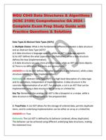 WGU C949 Data Structures & Algorithms I (ICSC 2100) Comprehensive OA