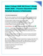 Galen College NUR 265 Exam 4 Study Guide 2026  Practice Quest