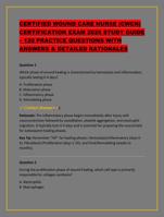 CERTIFIED WOUND CARE NURSE (CWCN) CERTIFICATION EXAM 2026 STUDY