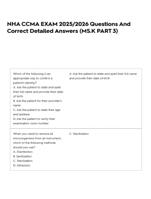 NHA CCMA EXAM 2025/2026 Questions And Answers (MS.K PART 3)