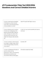 ATI Fundamentals Vitals Test 2025/2026 Questions And Correct Answers