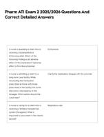 Pharm ATI Exam 2 2025/2026 Questions And Correct Detailed Answers