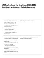 ATI Professional Nursing Exam 2025/2026 Questions And Correct Answers