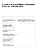 ATI Medical Surgical Final Exam 2025 Questions And Correct Answers