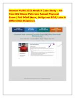 iHuman NURS 2026 Week 9 Case Study  49-Year-Old Shane Peterson